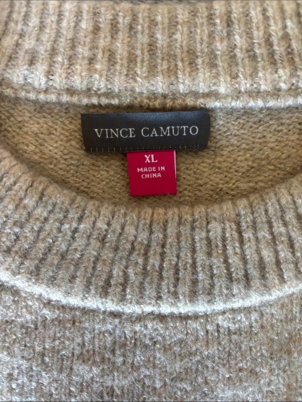 Vince Camuto Floral Jacquard Sweater in Oatmeal Size X-Large NWT
